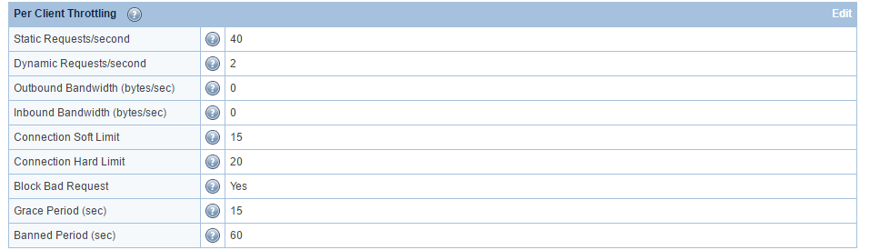 !Per Client Throttling Update Settings