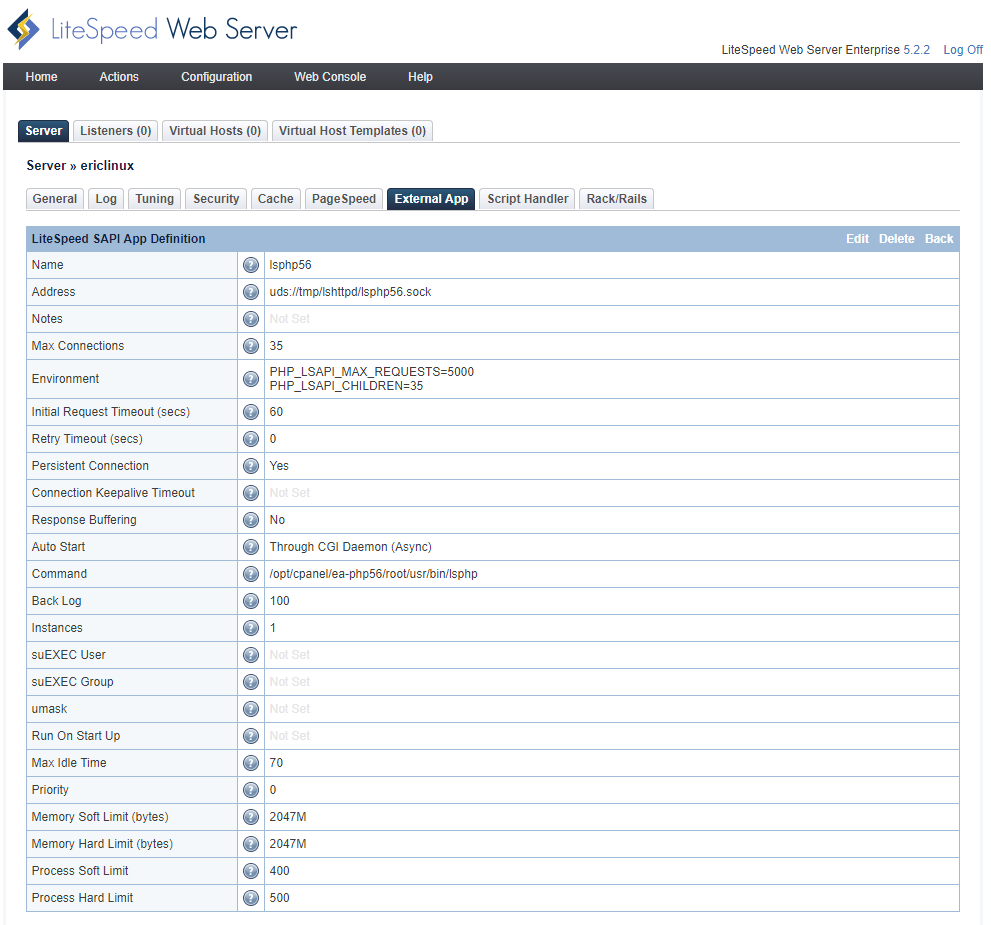 !External App lsphp56