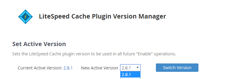 !LSCWP Version Select