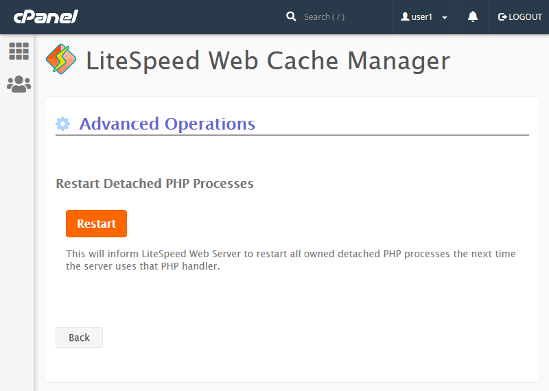 !User-end CPanel Plugin "Advanced Operations" Page
