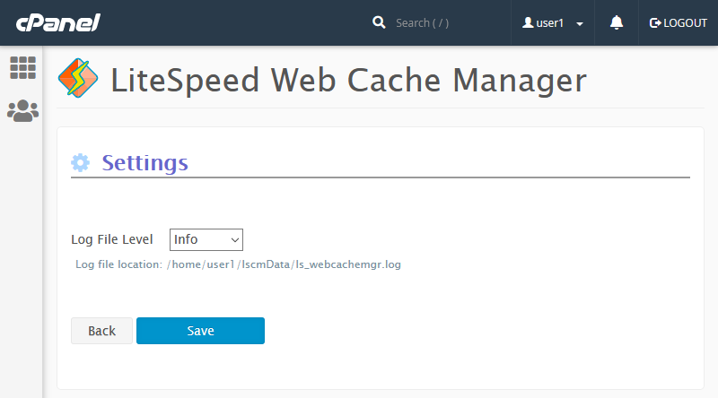 User-end CPanel Plugin "Settings" Page