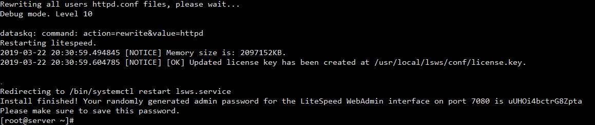 litespeed web server install